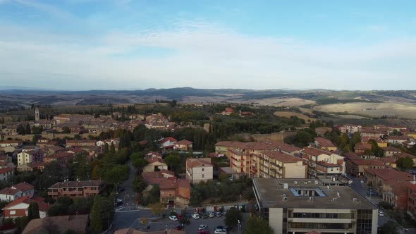 San Quirico D'orcia Aerial View