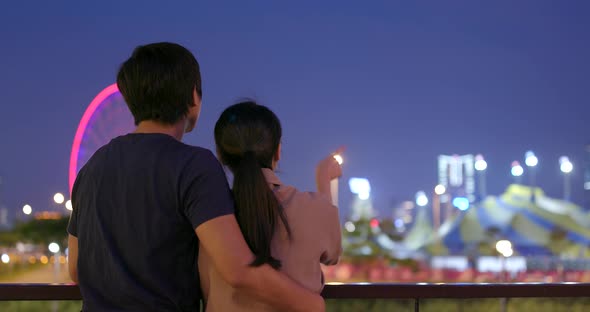 Couple Enjoy the View of Hong Kong at City 