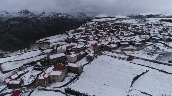 Snow covered village