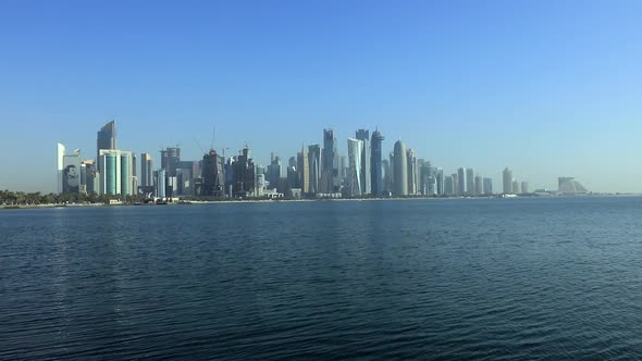 Panorama of the whole of Doha, Qatar