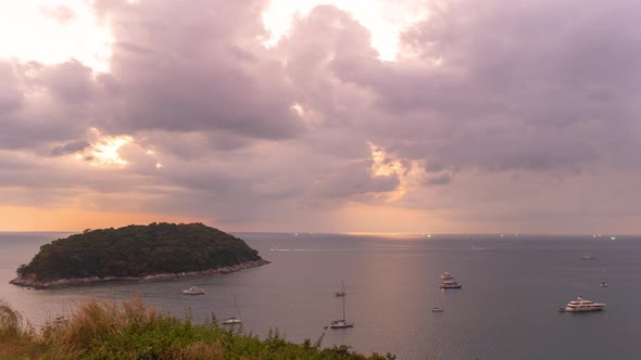 Timelapse Sunset At Wind Turbine Viewpoint