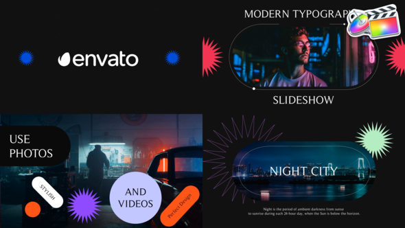 Modern Typography Intro Slideshow for FCPX alt