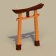 Low Poly Japanese Torii - 3DOcean Item for Sale