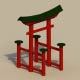 Low Poly Japanese Torii 2 - 3DOcean Item for Sale