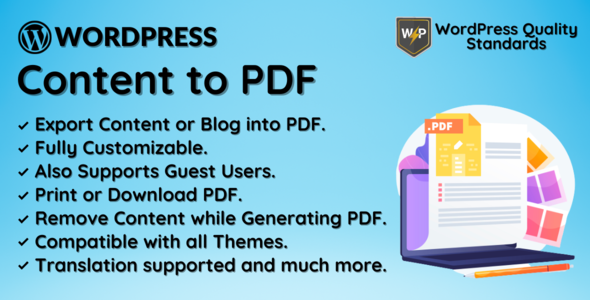 WordPress Content to PDF | Blog to PDF