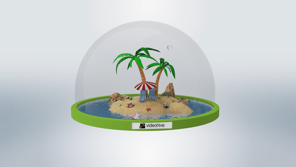 Beach Travel Clean Logo