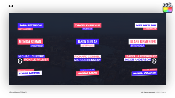 Minimal Lower Thirds 4.0 \ FCPX alt