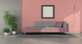 Grey and pink modern livingroom - PhotoDune Item for Sale