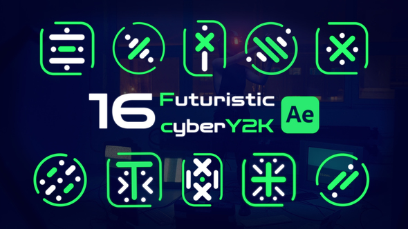 Futuristic animated cyberY2K Designs