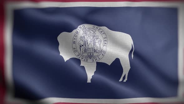 Wyoming State Flag Front HD