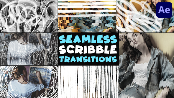 Seamless Scribble Transitions | After Effects alt