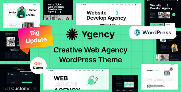 Ygency – Web Design Agency  Elementor WordPress Theme
