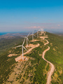 Wind power stations. Renewable energy and clean energy. Wind power is the use of air flow through - PhotoDune Item for Sale