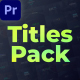 Titles Pack - VideoHive Item for Sale