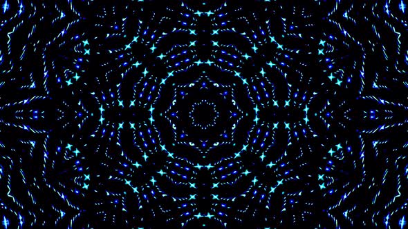 Abstract Kaleidoscope pattern with blue colors. Magic mandala