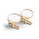 Gold Cufflinks - round classic cuff link pin - 3DOcean Item for Sale