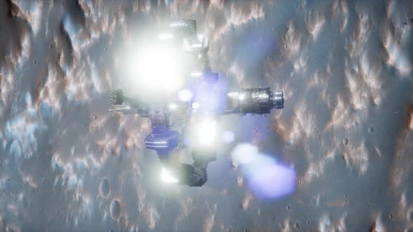 Surveyor Spacecraft Above Mars alt