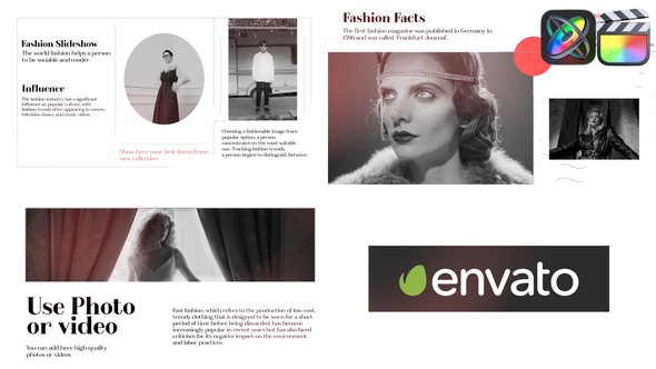 Elegant Fashion Slides for FCPX alt