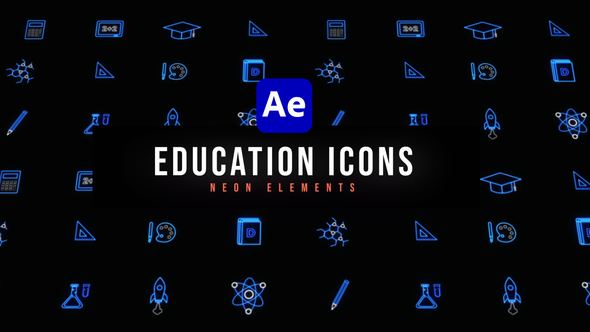 Education Neon Icons alt