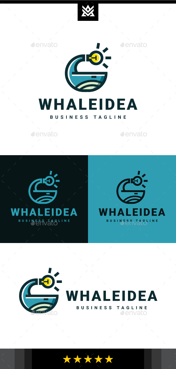 Whale Idea Logo Template