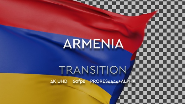 Flag of Armenia transition | UHD | 60fps