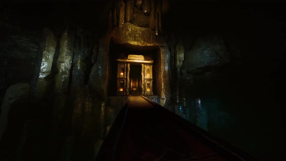 Old Stone Bridge in Underground World alt