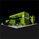 Green Booth Exhibition Stand Stall - 3DOcean Item for Sale
