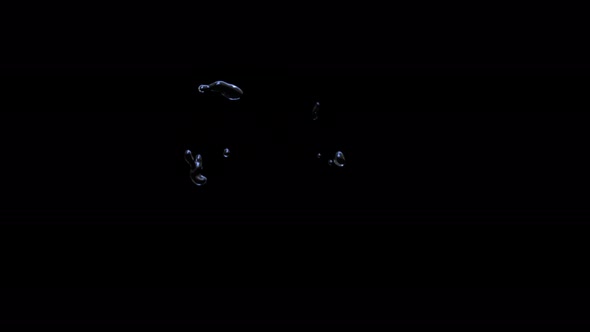 Water drop on the air and splashing.  alt