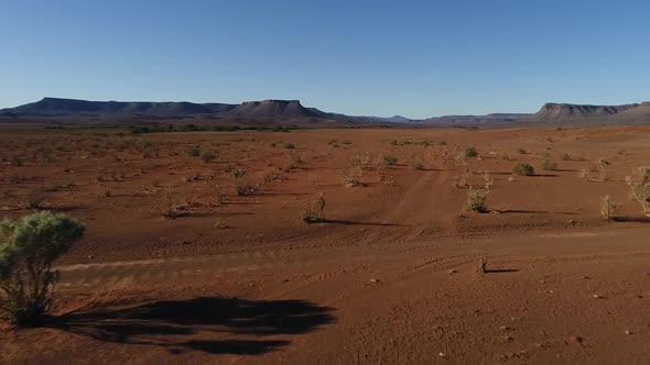 Stunning aerial views over the old Quiver tree forest outside Nieuwoudtville in the Northern Cape of