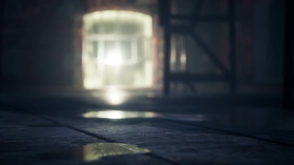 Frightening Abandoned Factory at Night alt