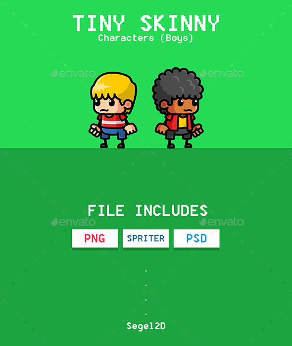 Skinny Boys Game Sprites