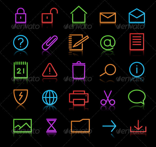 Neon Simple Icons