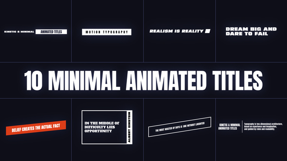 Minimal Animated Titles