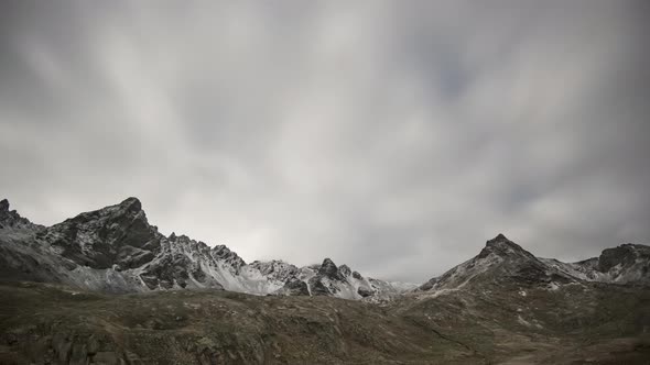 Night cloudy sky over the mountains timelapse in Kackar Mountains, Turkey