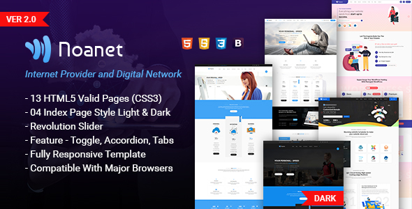Noanet | Digital Network  and  Internet Provider  HTML Template