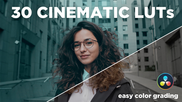 30 CINEMATIC LUTS for Color Grading