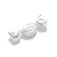 White Candy Wrap - wrapped sweet food packaging - 3DOcean Item for Sale