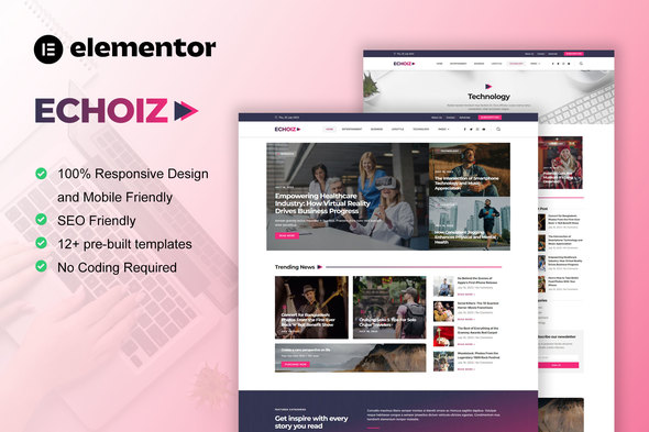 Echoiz - News & Magazine Elementor Pro Template Kit