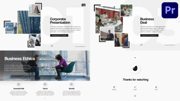 Corporate Slideshow Presentation for Premiere Pro