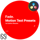 Fade Motion Text Presets Vol. 09 for DaVinci Resolve
