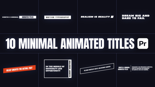 Minimal Animated Titles for Premiere Pro