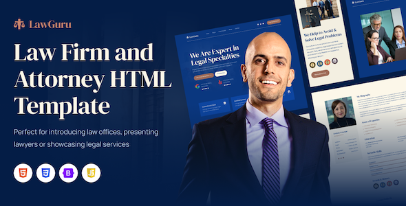 LawGuru - Law Firm and Attorney Html Template