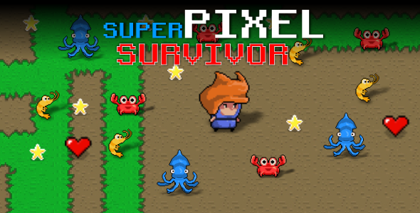 Super Pixel Survivor -  HTML5 Game [NO CAPX, NO C3P]