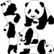 Panda Vector Silhouettes - GraphicRiver Item for Sale