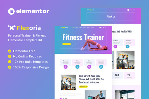 Flexoria - Personal Trainer & Fitness Elementor Template Kit