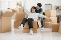Young couples move into homes and apartments, Moving house, New house. - PhotoDune Item for Sale