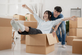 Young couples move into homes and apartments, Moving house, New house. - PhotoDune Item for Sale