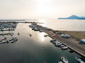 Aerial view of marina in Bar in Montenegro. Harbor for yacht and port concept - PhotoDune Item for Sale
