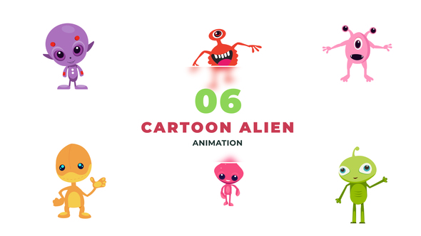 Cartoon Character Aliens Animation Scene