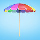 Beach Parasol Low-poly 3D Model - 3DOcean Item for Sale